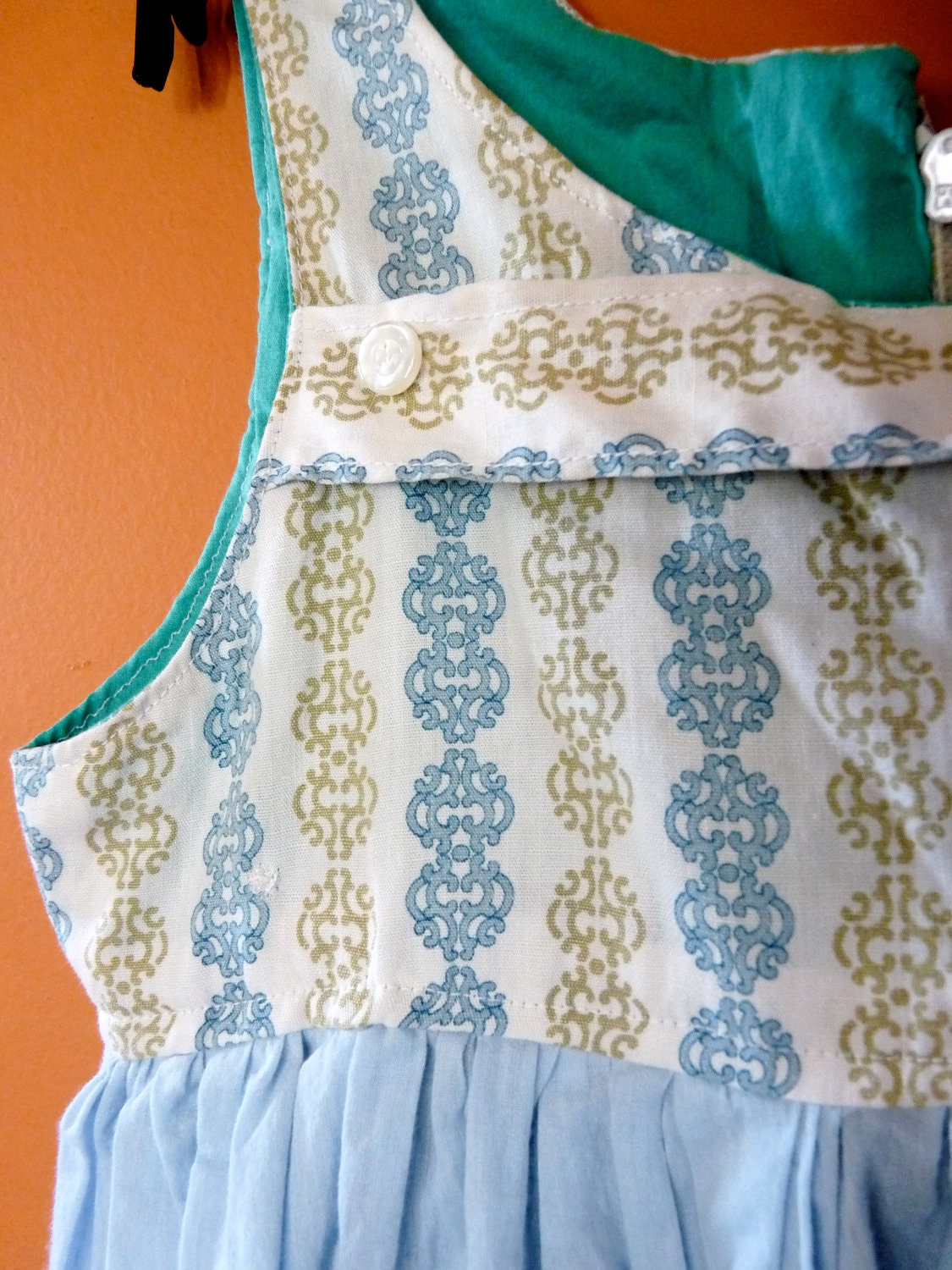 handmade upcycled girls EASTER dress size 3t / 4t made from vintage fabrics