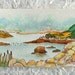 Nova Scotia Original Watercolor Painting Small format ACEO Peggy's Cove