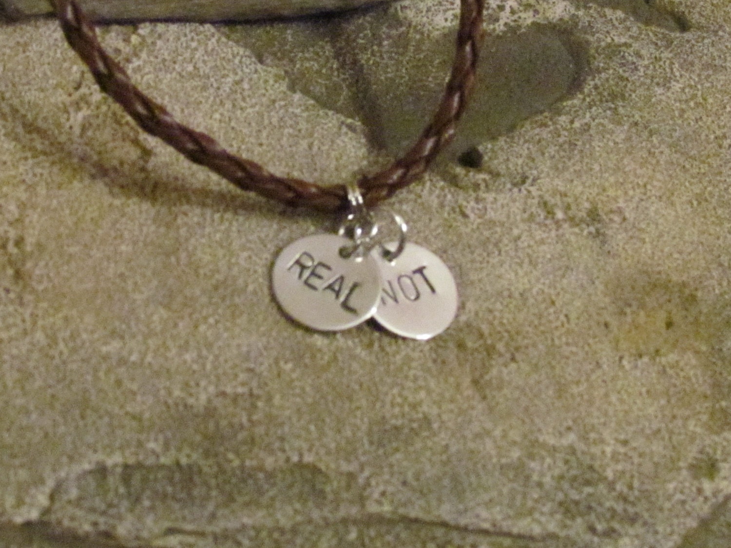 HUNGER GAMES  BRACELET-  - Real or Not - Brown Leather  Bracelet - Peeta - Katniss- Ready to Ship