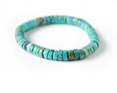 Men's Bracelet Turquoise Heishi Bracelet