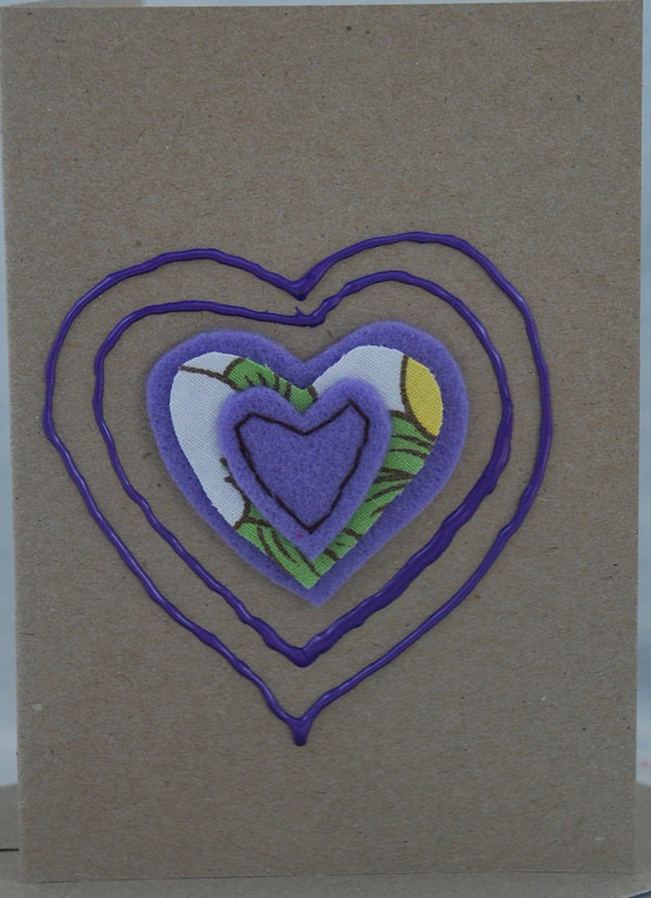 Purple Heart Card Handmade Card