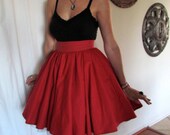 Simple Knee-Length Cupcake Skirt with Wide Waist Band