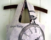 Always Early hand drawn little tote