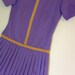60s Lavender Drop Waist Dress with Pleated Skirt