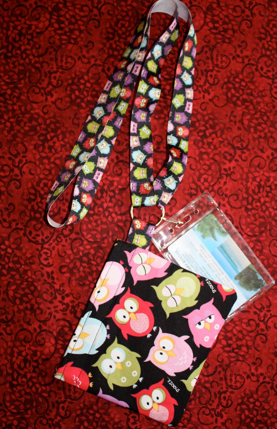 Life's a Hoot Owl Lanyard KeyRing ID Set