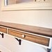 Floating Entry Table - Made to Order - Modified IKEA shelf with two drawers - Ambrosia Maple, porcelain insulator pulls
