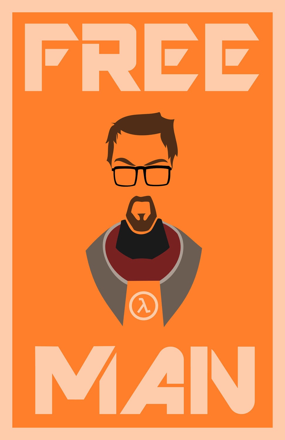 Free Man - Half Life Print