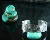 Beaver Silver Cuff Bracelet - Native American - American Indian Jewelry - North America Coast Salish Sterling Silver Beaver Cuff Bracelet