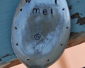 WATER ME hand stamped spoon Garden Art