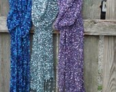 Knit  Scarf  Blue/Pink/ Green.Light.Spring/Summer.Ribbon  Yarn.Fringed.Ladder.Stained   Glass. Dressy.  Gift.Ready to ship.