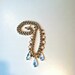 Swarovski Opal Teardrop and Gold Stud Necklace
