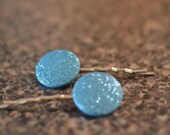 Blue Sparkle Bobby Pins