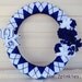 University of Kentucky Wreath - Yarn Wreath, Royal Blue and White, Wildcats, 18"