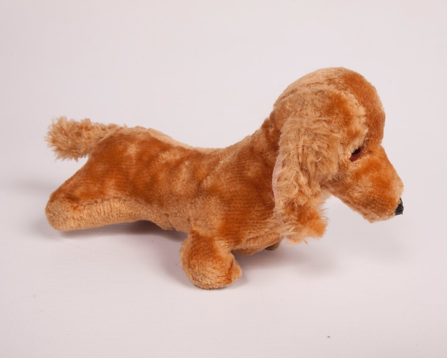 Vintage Dachshund Mohair Stuffed Dog Stuffed Animal Toy