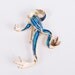 Vintage Gerrys Frog Brooch Blue Enamel Leaping Frog Pin Costume Jewelry