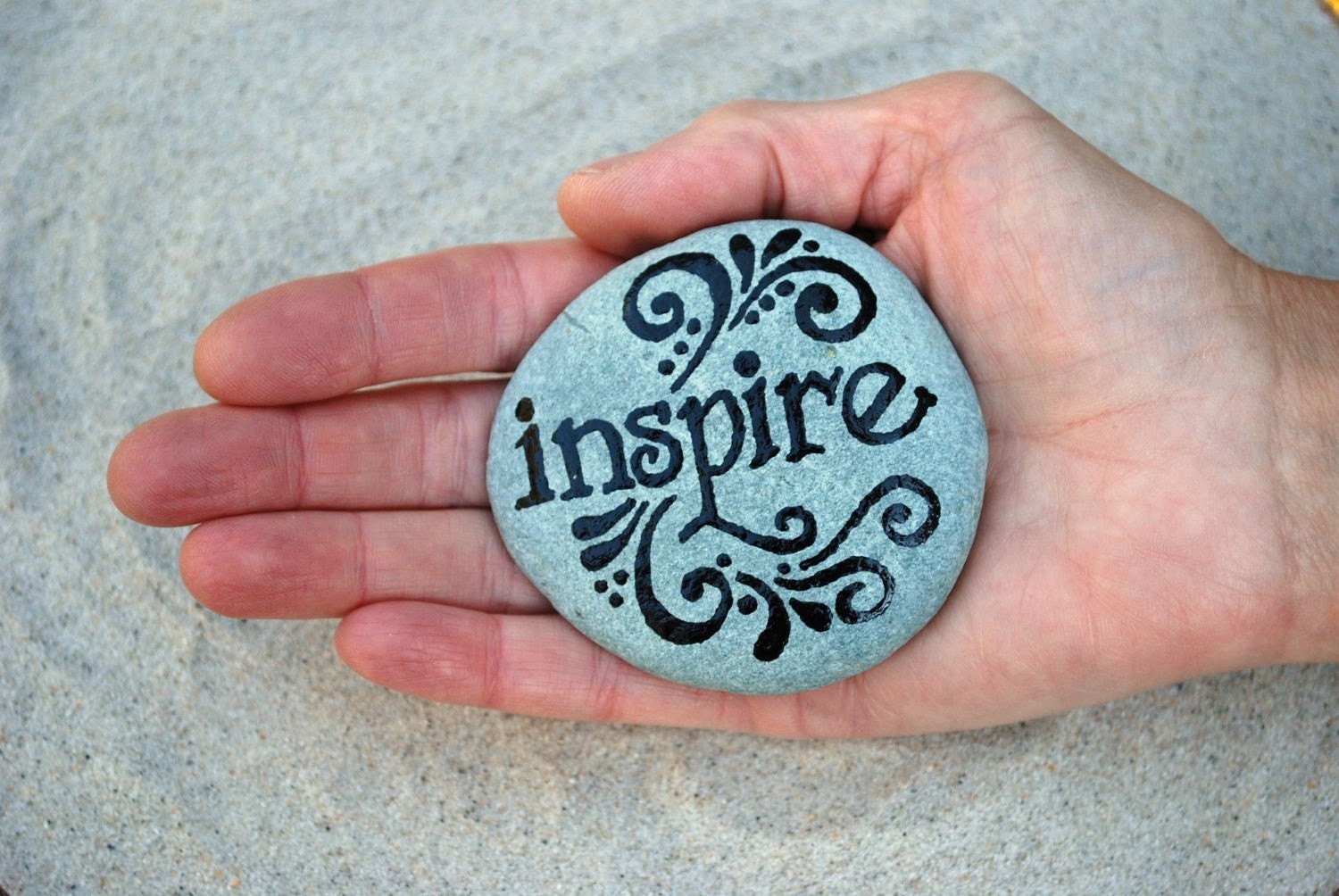 Inspire / Painted Rock / Sandi Pike Foundas/ Cape Cod