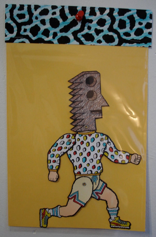 SALE / Matt Leines / Paper Doll No. 0006 / Hand Colored / No Two Alike / Unique