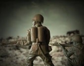 8x10 - War Games - Toy Soldier, Playful Surreal Art, Boys Room, For Men and Tomboys, Modern Military Decor