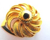 Hobe Gold Pinwheel Scarf  Clip
