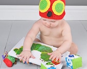 Children's Hungry Red Caterpillar Crochet Hat Photo Prop