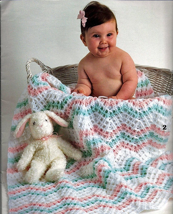 Baby Ripples Afghans to Crochet Pattern Leisure Arts 2856