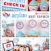 Airplane Baby Shower Package Personalized FULL Collection Set - PRINTABLE DIY - BS818CA1x