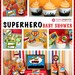 Superhero Baby Shower Package Personalized MINI Collection Set - PRINTABLE DIY - BS825CA1y