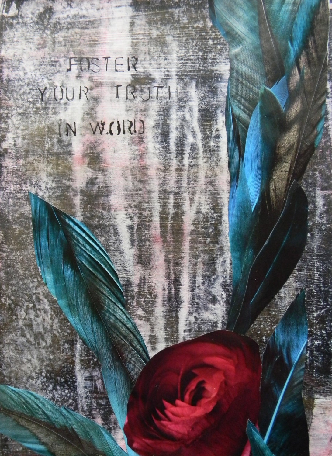 Giclee // art // print // homemade // "Foster Truth in Word" 8 1/2 x 11