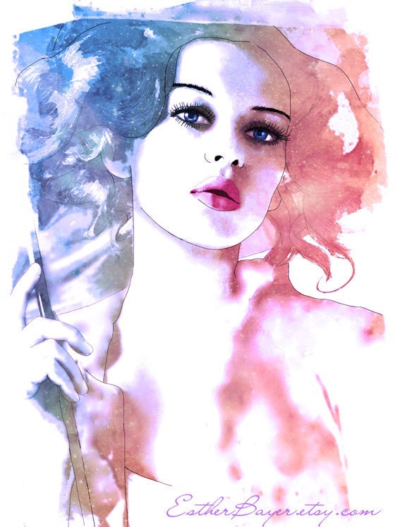 Watercolor Mixed Media Fashion Illustration Fine Art Print