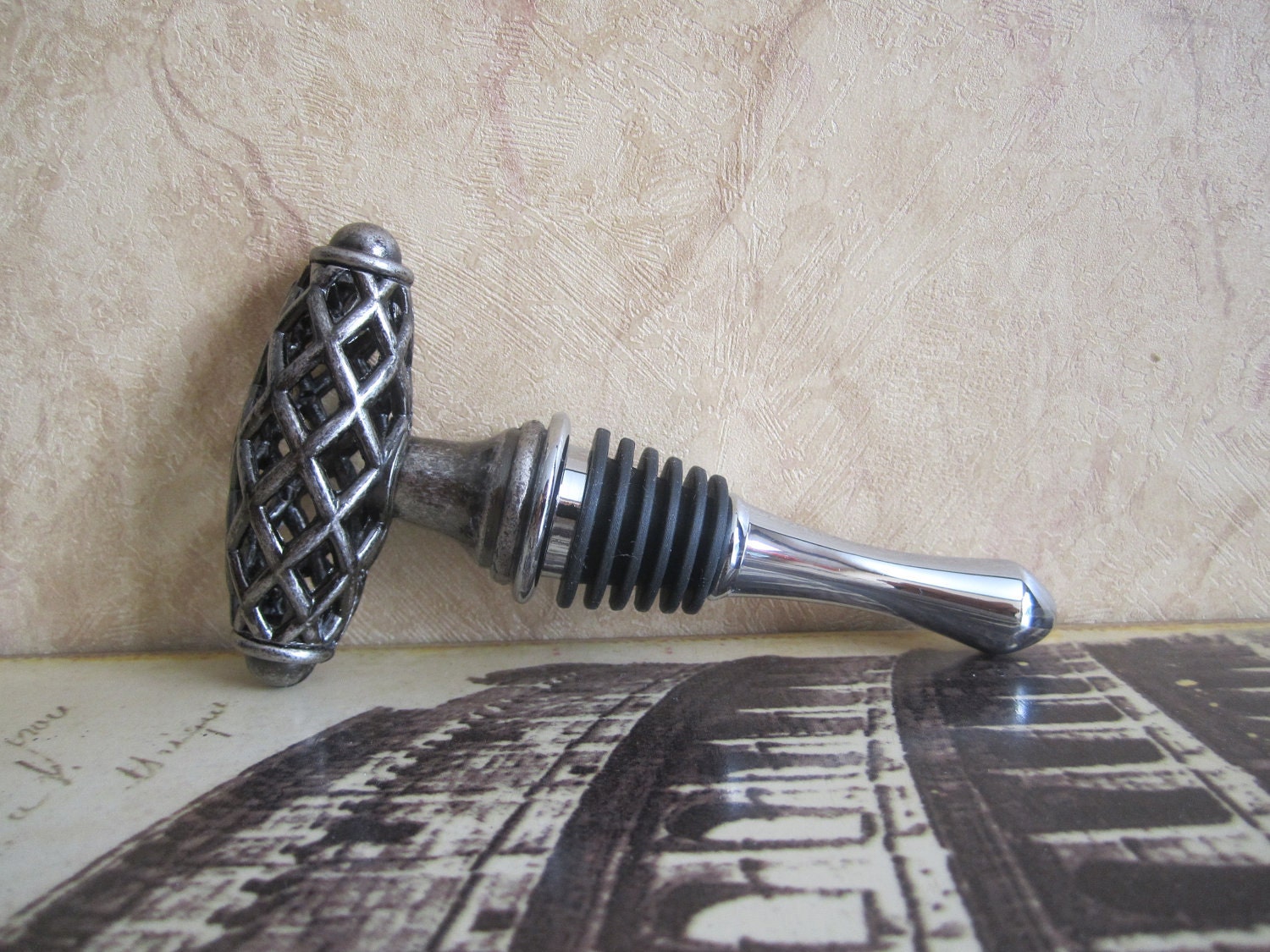 Wine Bottle Stopper - Woven Zinc Wine Stopper