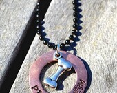 Pit Bull Mom Handstamped Necklace