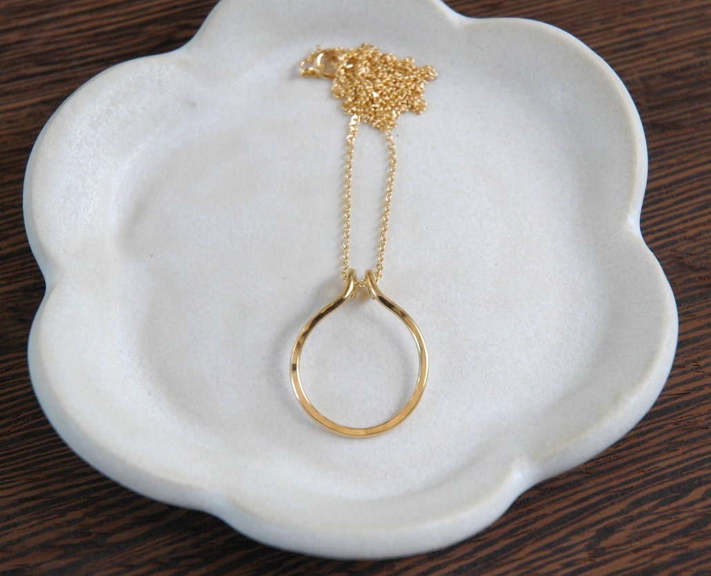 Circle Gold Charm Necklace - NAPA VALLEY CHARM Collection