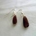 Purple and SIlver Beaded Dangle Earrings
