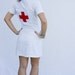 Nurse's Dress with Cap - Vintage Nurse Costume - Size 10 and size 16 - Size 6 and 12 US