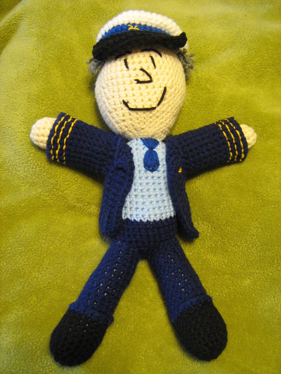 Douglas Richardson -- Cabin Pressure -- crochet doll