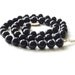 Black Onyx Necklace 10mm Beads 24 inches Hand Knotted Genuine Natural Stone Beads MapenziGems