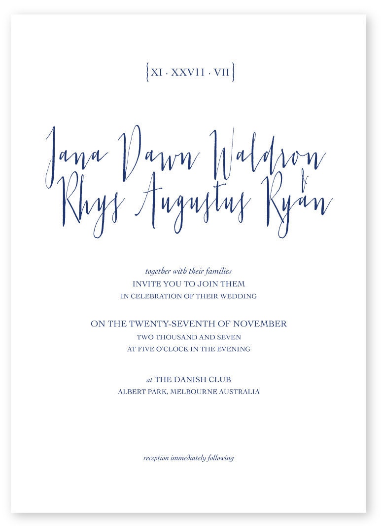 Printable Wedding Invitation Set (invite, rsvp, thank you) Hand Script 5