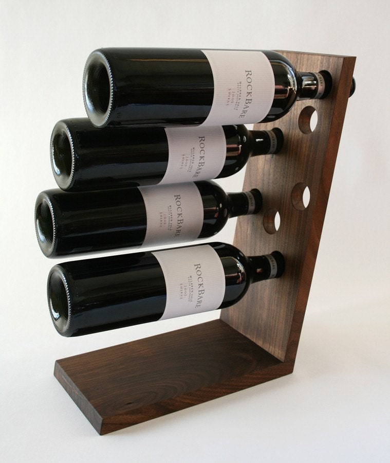Walnut 'Random' Wine Rack - Solid American Black Walnut - Table Top