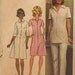 Simplicity Sewing Pattern 1970s Nurses Uniform Straight Leg Pants Button Front Top Jacket Dress Costume Uncut Plus Size