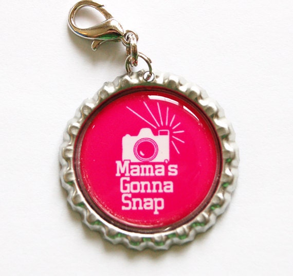 Photography Zipper Pull, Zipper Pull, Purse Charm, Photographer, Camera bag charm, Photography Charm, Mommas Gonna Snap (1080)