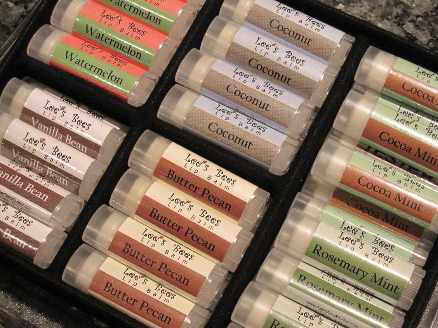 8 Pack of Lip Balm - Beeswax Lip Salve Chapstick Tubes from Lee the Beekeeper - You Choose the Flavors and Save