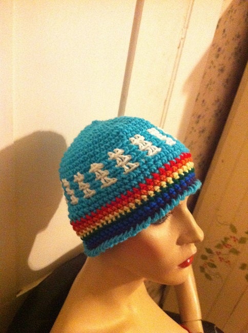 My Little Pony Rainbow Dash Sonic Rainboom Rainbow Crochet Hat