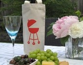 SALE - Recycled Cotton Canvas Wine Bag - BBQ
