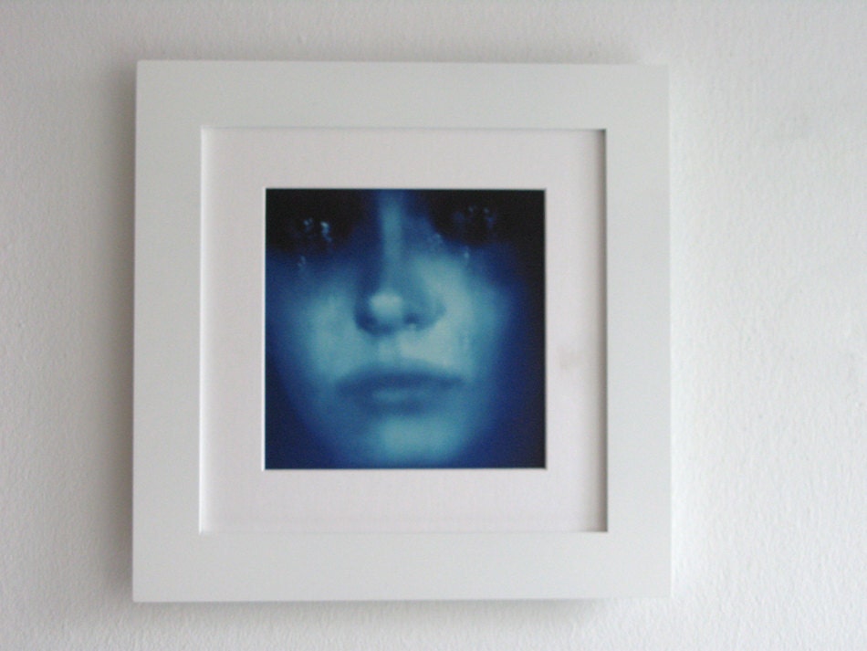 Blue Eyes, Surreal Photo, Ethereal Art, Polaroid Photo, Blue Wall Art