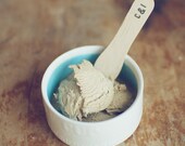 50 Wood Ice Cream Spoons with Custom Hand-Stamped Text on Handle