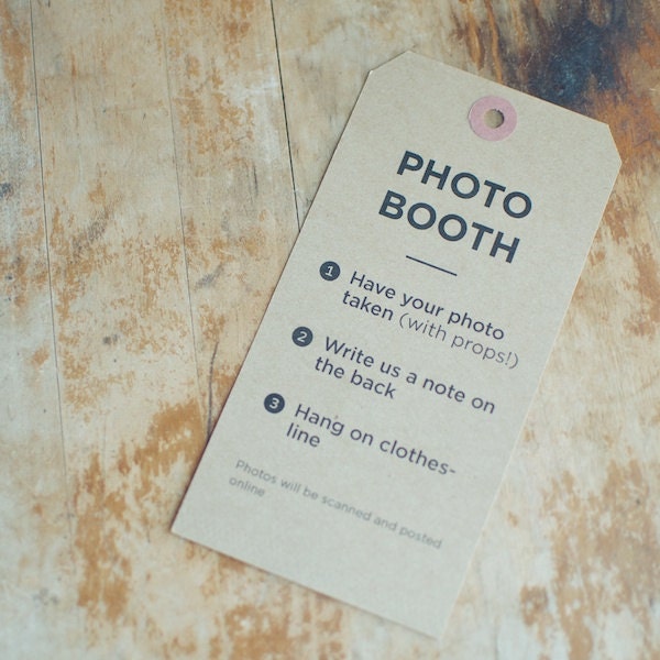 5 Kraft Custom Signs - Welcome, Guestbook or Photo Booth for Rustic Weddings