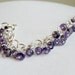 Amethyst bracelet - beaded chainmaille - purple bracelet - chainmaille bracelet - February birthstone - charm bracelet - fringe bracelet