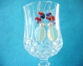 Earrings - Pearl Coral Amethyst Opal Dangling Earrings - Handmade Jewellery