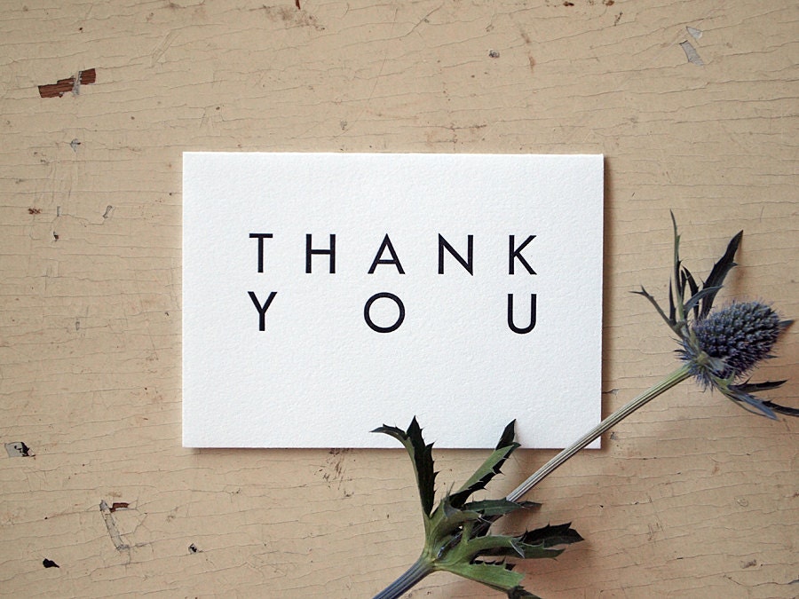 Thank You Cards Bulk - Wedding - Mid Century Modern Style - Utility (50)