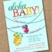 Tropical Onsie Luau Baby Shower Invite - Printable